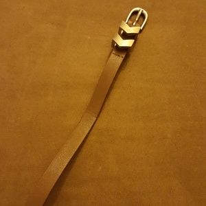 Thin brown belt